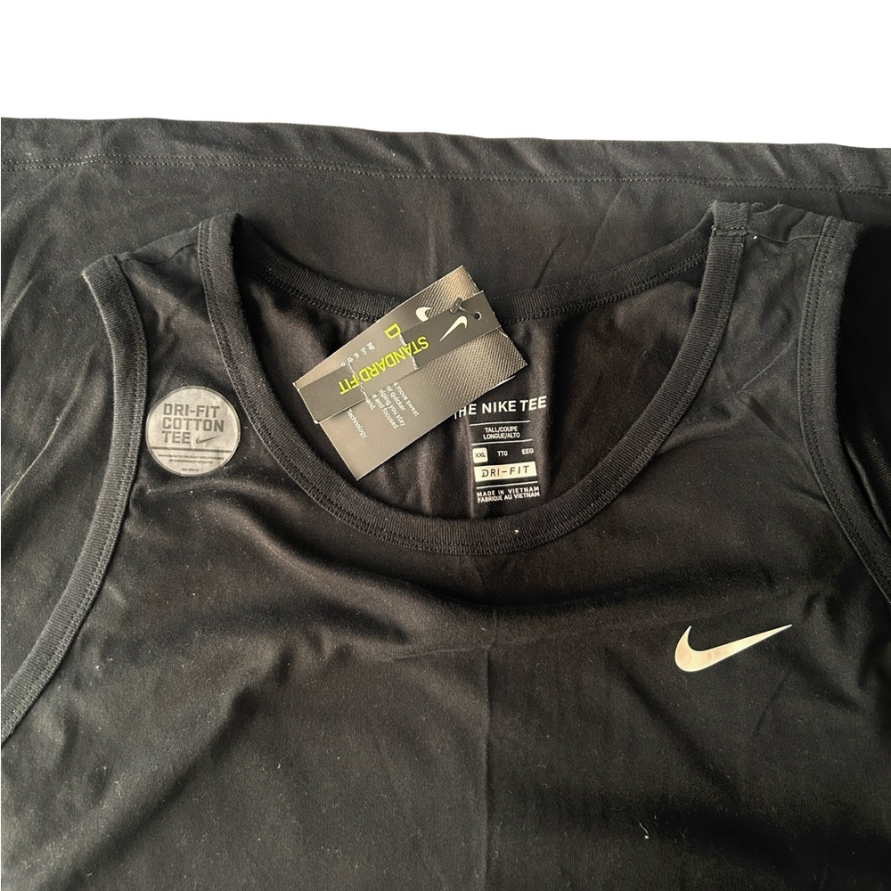 Nike Men's Black Standard Fit Dri-fit Tank Top Tee - Picture 7 of 8